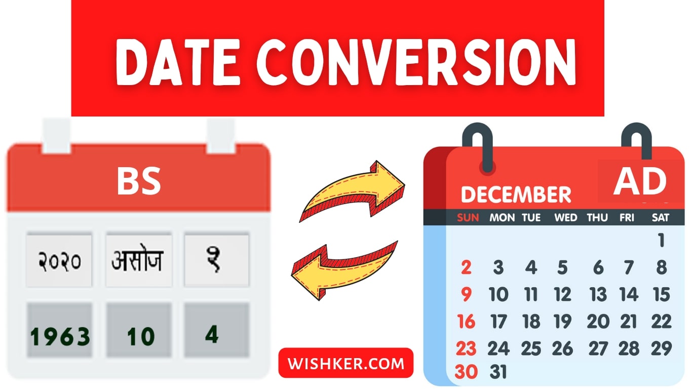 Nepali Date Converter To English BS AD Wishker